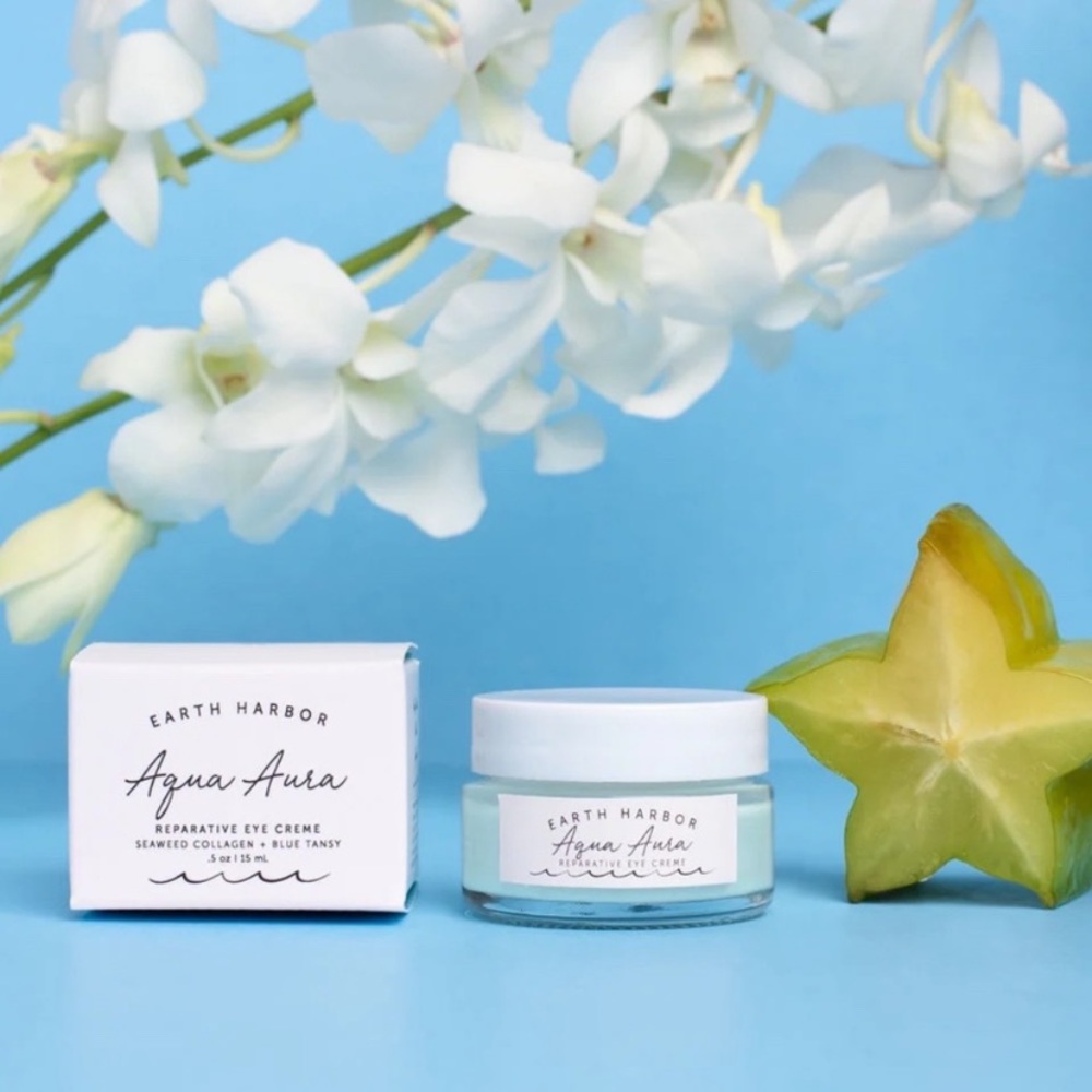 EARTH HARBOR Aqua Aura Reparative Eye Cream - .5 oz NIB